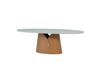 Laura Dining Table In Grey Glass Top by Acazzi