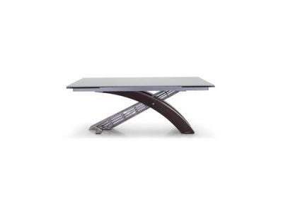 Zara Extending Table in Grey Glass Top by Acazzi